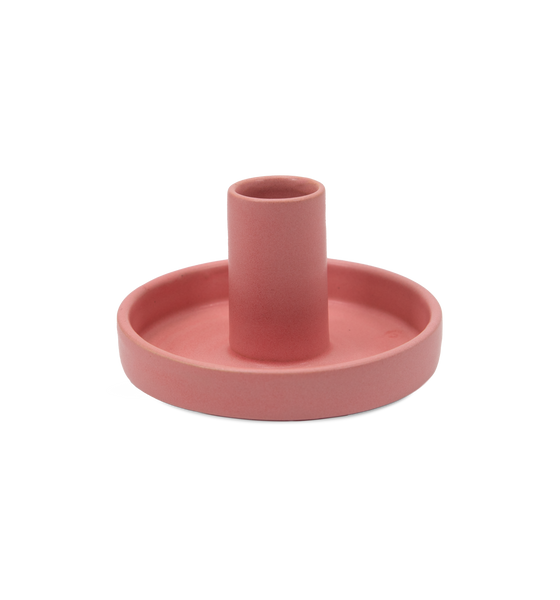 Afroart Hermes Pink Stoneware Candle Holder