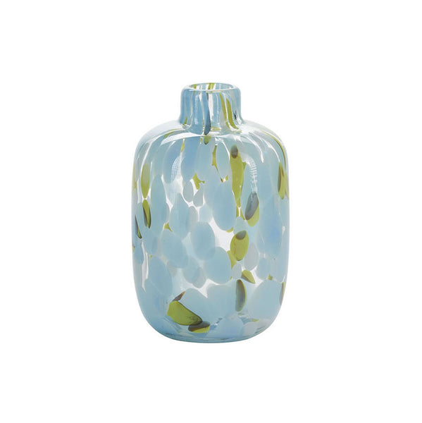 Bahne Blue, Yellow & White Glass Vase