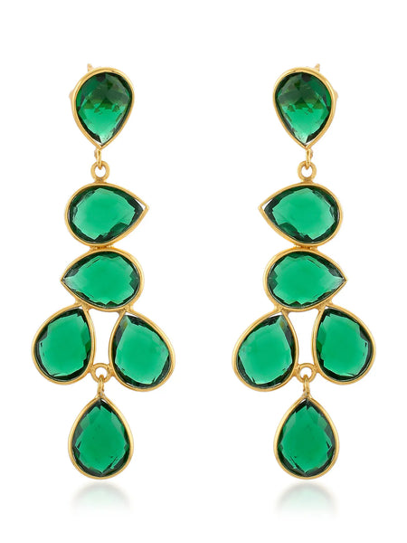 Shyla Sheena Earrings - Emerald