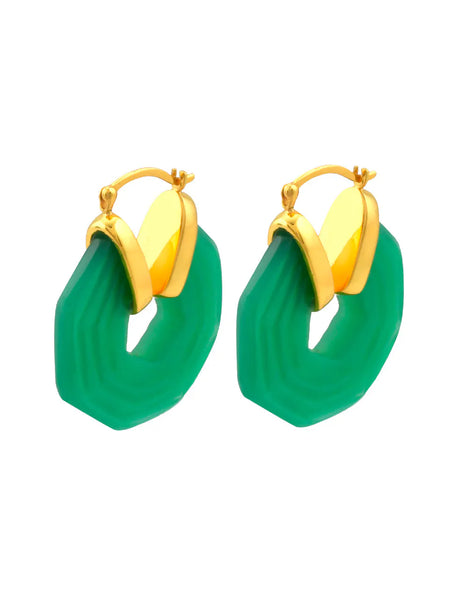Shyla Sphinx Earrings - Emerald