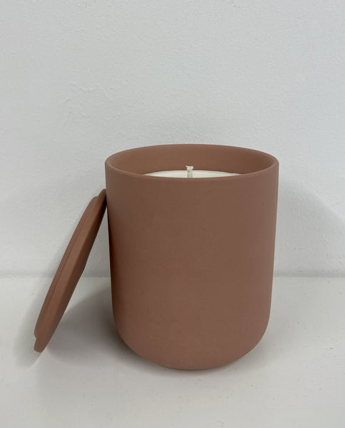 Beaumont Organic Moroccan Rose 280g Candle In Terracotta Ceramic