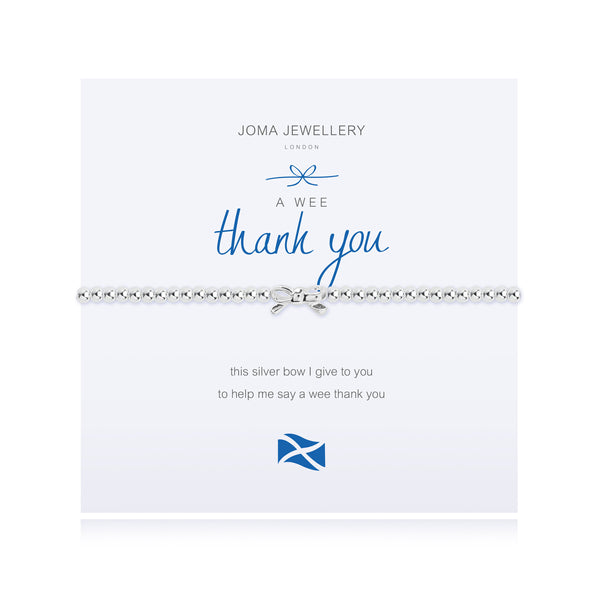 Joma Jewellery A Wee 'Thank You' Scottish Bracelet
