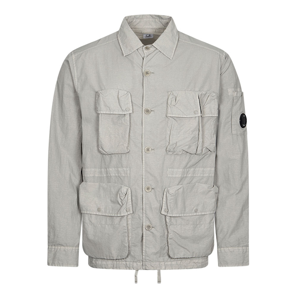 C.P. Company Flatt Nylon Utility Overshirt - Drizzle