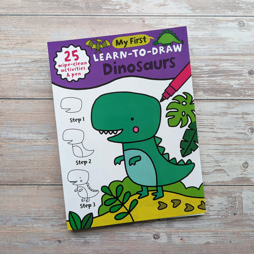 Lark London Learn To Draw Dinosaurs - Wipe Clean Book