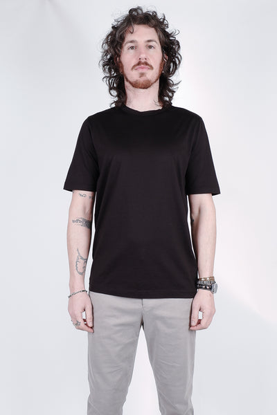 Transit Regular Fit Cotton Jersey T-Shirt Black