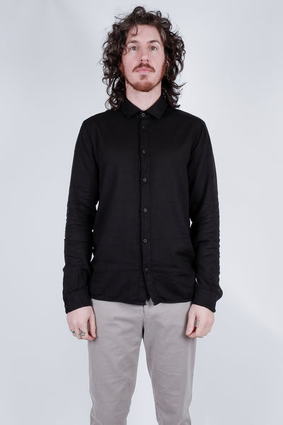 Transit Wool/Cashmere Regular Fit Shirt Black
