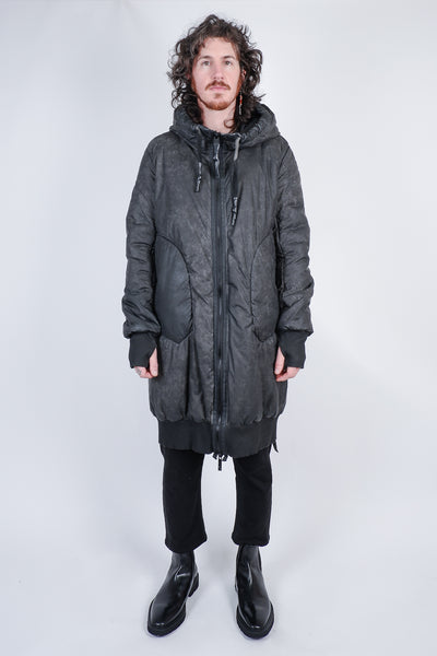 Isaac Sellam Longhood Flash Puff Jacket Charcoal