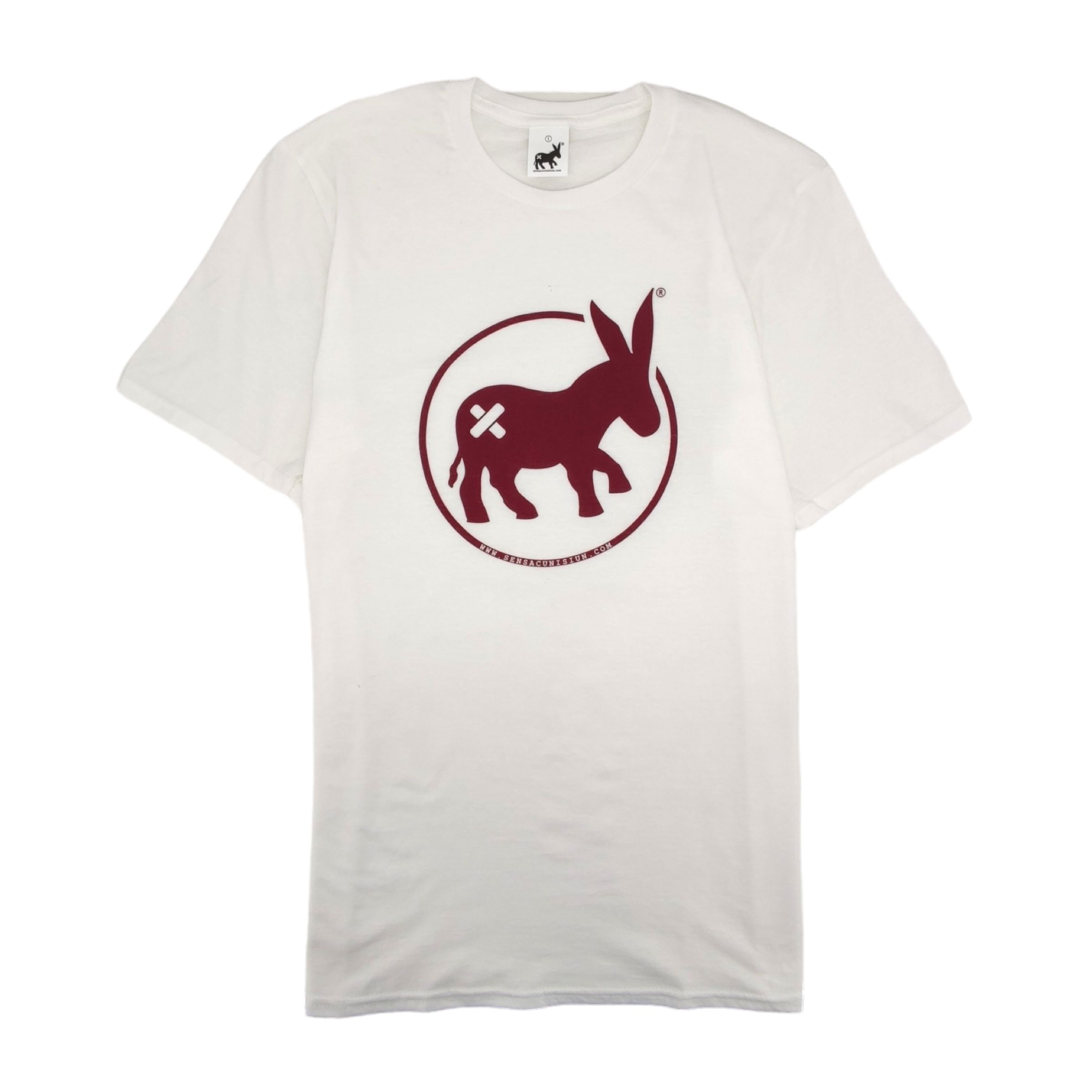 SENSA CUNISIUN T-Shirt Circle Logo Uomo White/Bordeaux