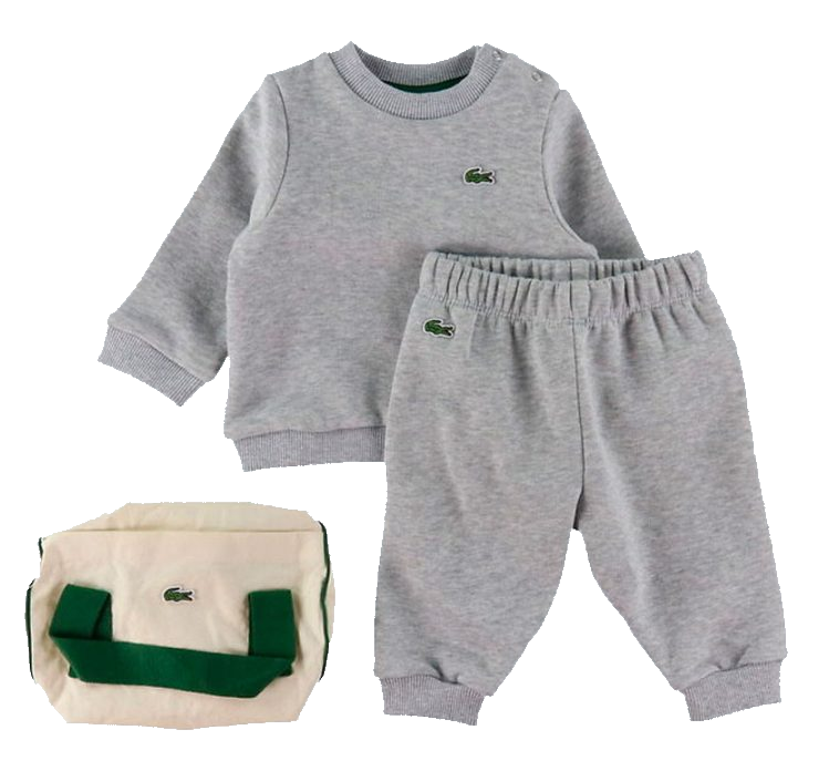 Lacoste Lacoste Baby Tracksuit Ecological Cotton Grey
