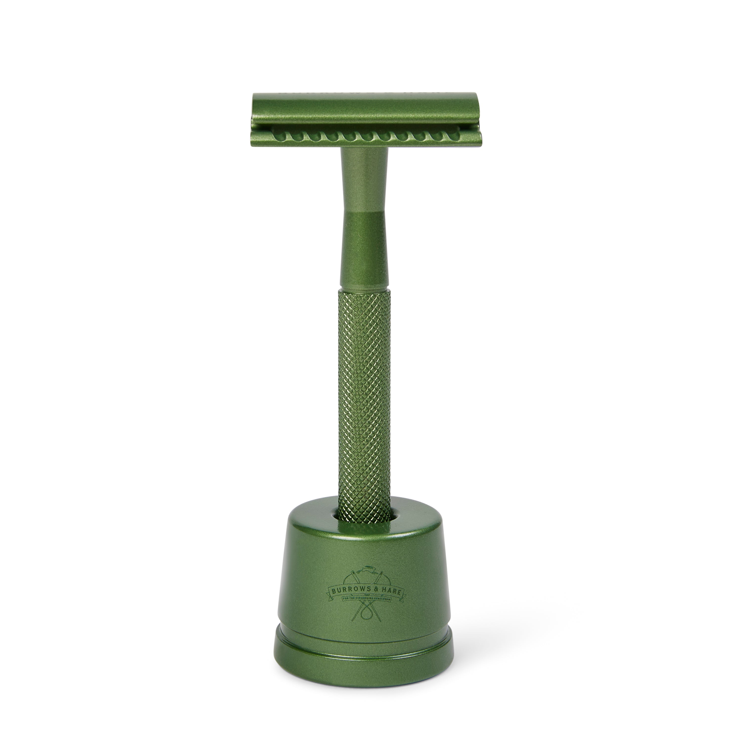 Burrows & Hare  Double Edge Safety Razor & Stand - Green