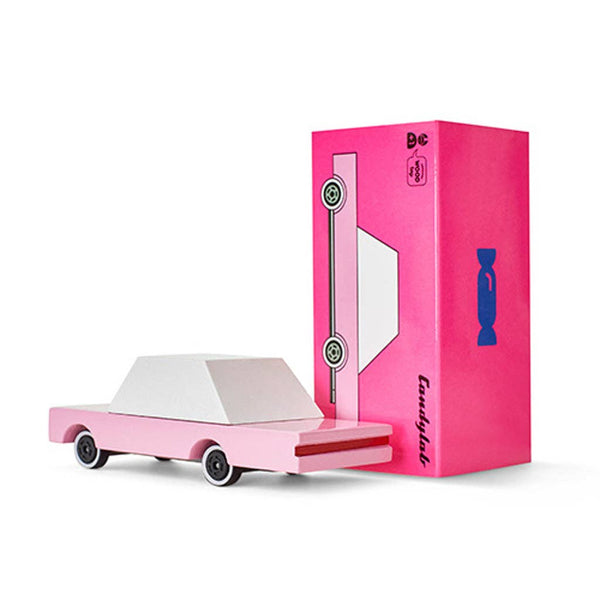 Candylab Candycar - Pink - Wooden Diecast Toy Car