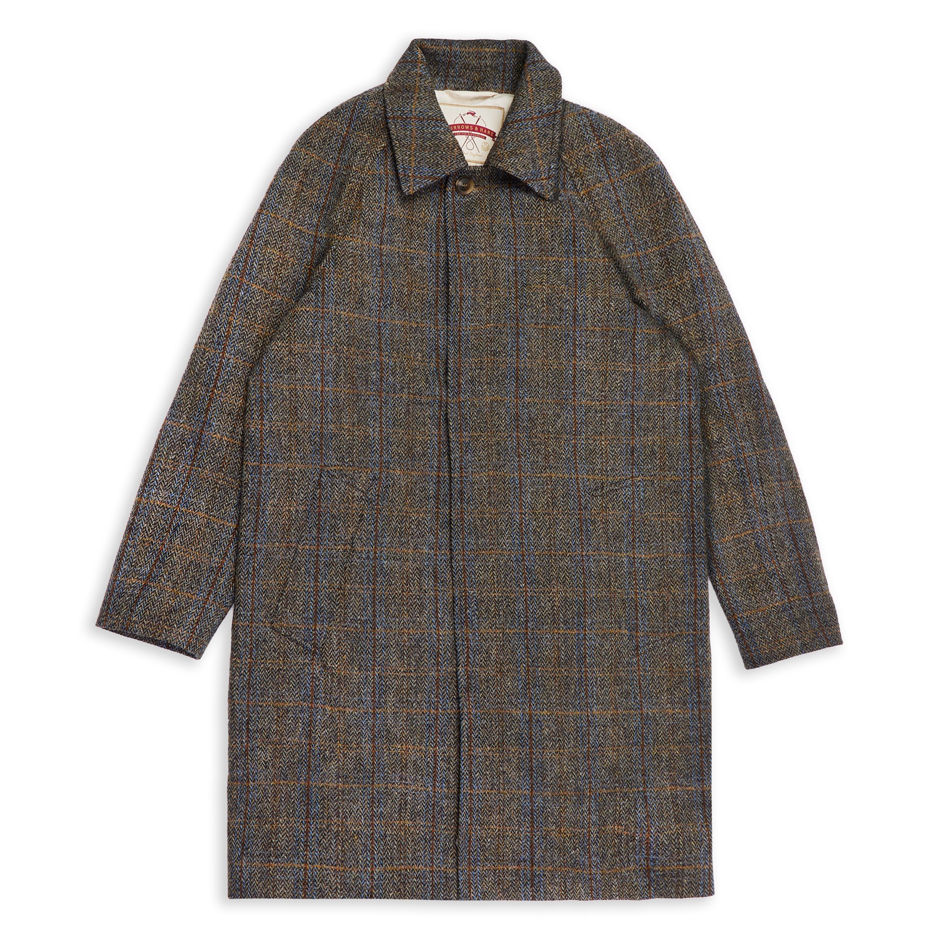 Burrows & Hare  Gladstone Harris Tweed Overcoat - Herringbone