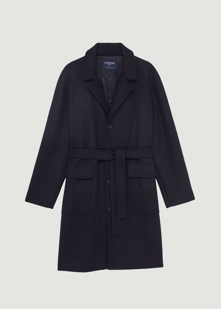 L’Exception Paris Straight Belted Overcoat Made In France