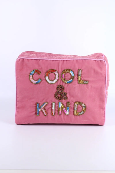 MYDORIS Multicoloured Cool & Kind Letters Wash Bag
