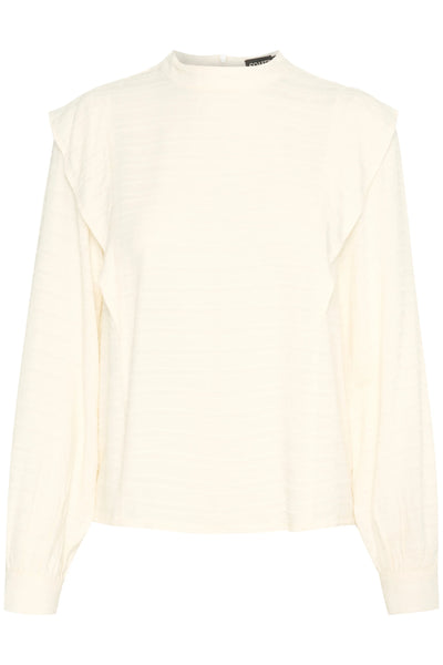 Soaked in Luxury  Catina Blouse Ls In Whisper White