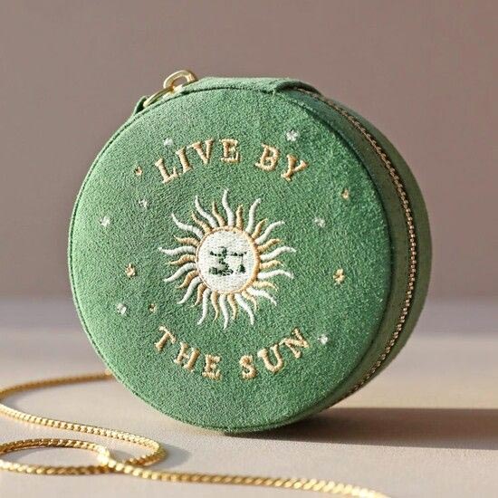 Lisa Angel Sun Embroidered Jewellery Case