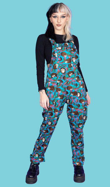Run and Fly Hedgehog Stretch Twill Dungarees