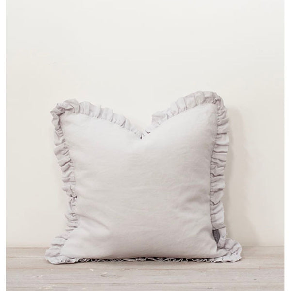 also-home-oli-linen-ruffle-cushion-silver-grey-40x40cm