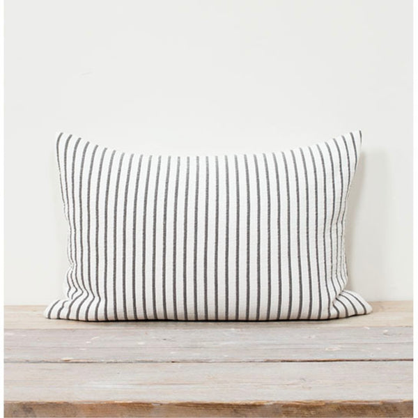 Also Home Hikari Grey And White Striped Cushion 40x60cm