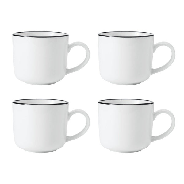 Distinctly Living Linear Set Of 4 Mugs