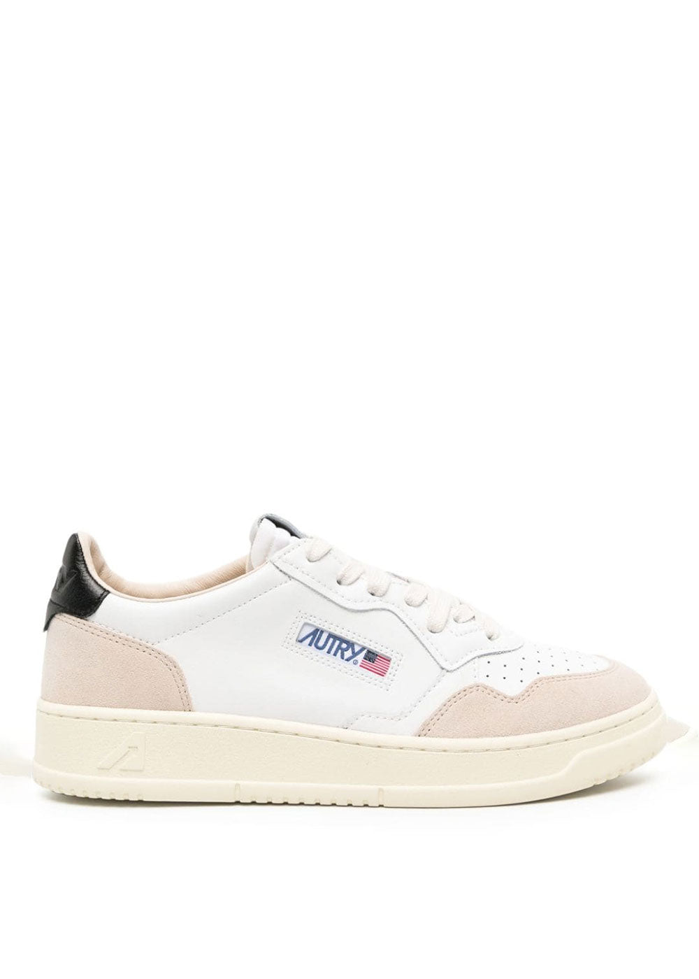 Autry Medalist Leather & Suede Sneakers - White / Black