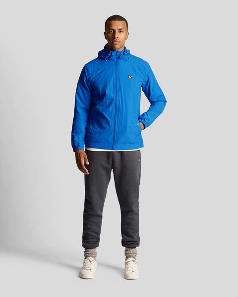Lyle and Scott Zip Through Hooded Jacket In Bright Blue