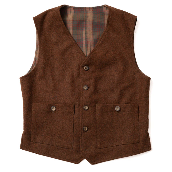 A Piece Of Chic Gilet Compagnon Wool - Rust