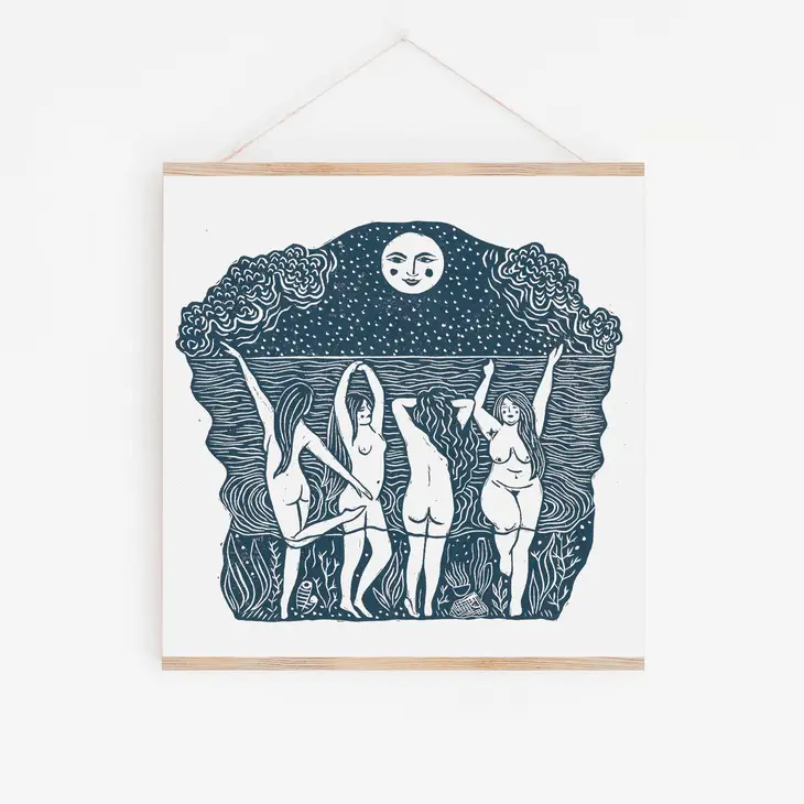 Prints by the Bay Moon Dance Limited Edition Lino Print