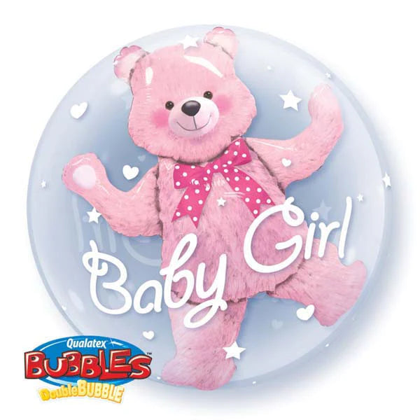 Qualatex 24" Double Bubble Baby Pink Bear #29488 - Each