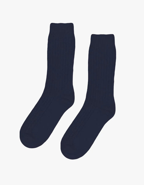 Colorful Standard Merino Wool Blend Sock - Navy Blue