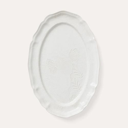 Sthal Large Oval Serving Platter in White