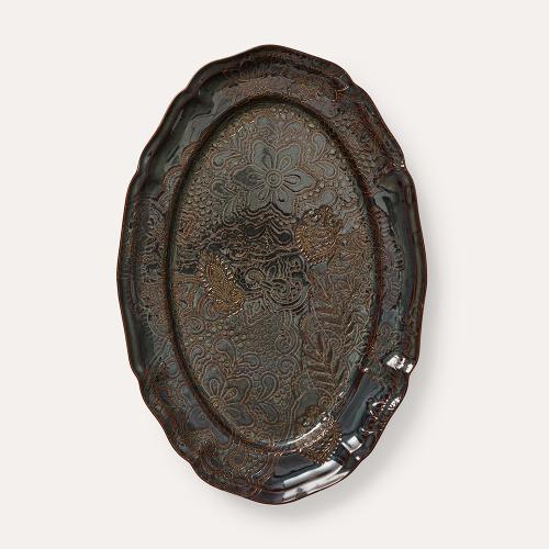 Sthal Large Oval Serving Platter in Fig