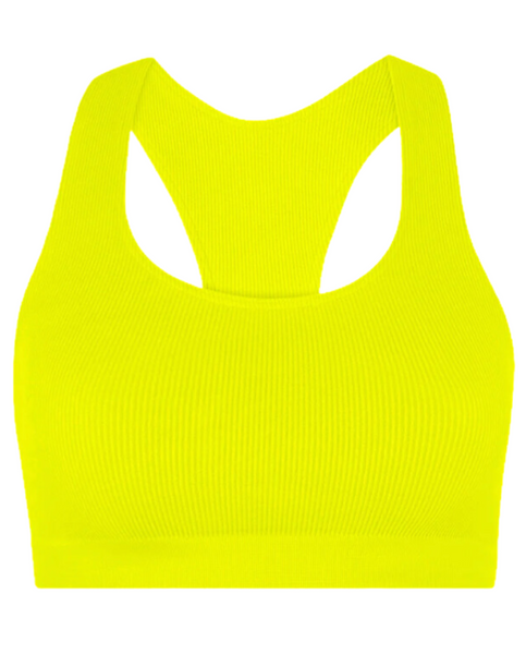 Prism Ribbed Elated Neon Yellow