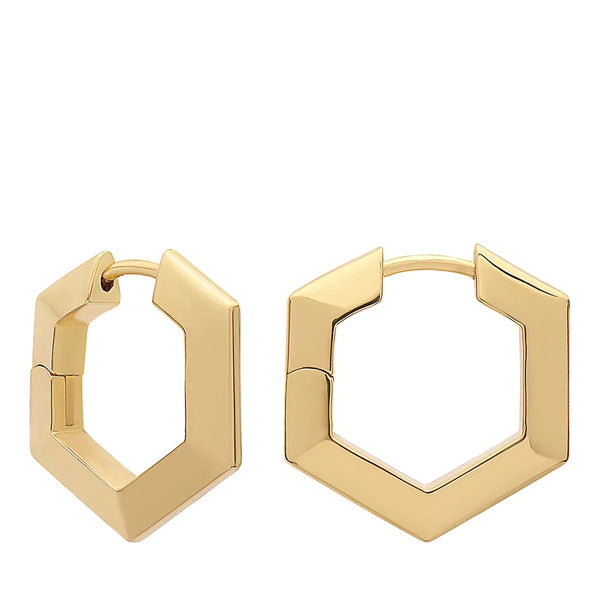 Rachel Jackson Hexagon Bevelled Earrings