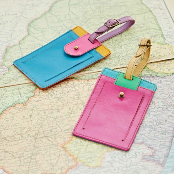 Paper High Recycled Leather Luggage Tag
