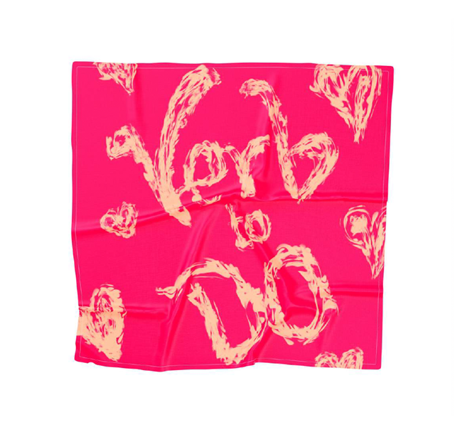 VERB TO DO  Pañuelo Verb to do pink heart