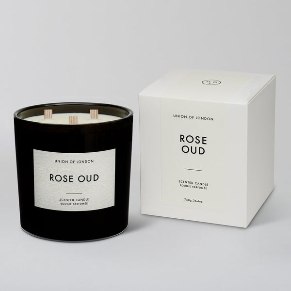Union Of London Rose Oud Triple Wick Candle