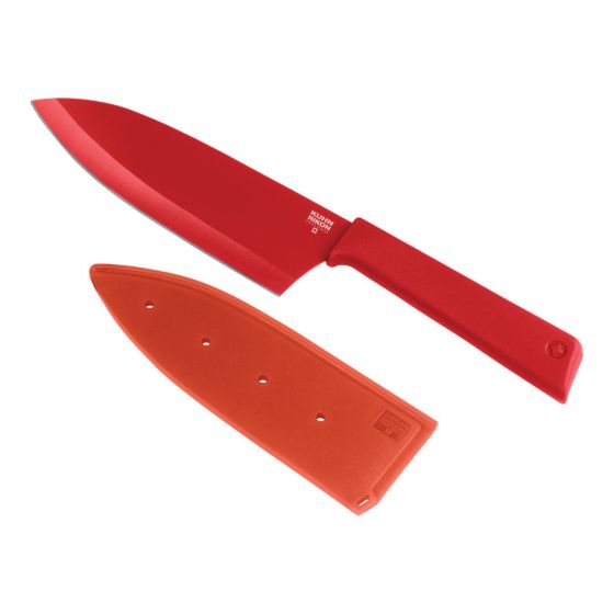 Kuhn Rikon Colori+ Santoku Knife Large Red
