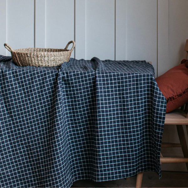 Also Home Linen Tablecloth Grid 140x230cm