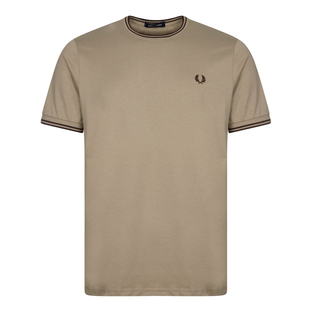 Fred Perry Twin Tipped T-Shirt - Warm Grey