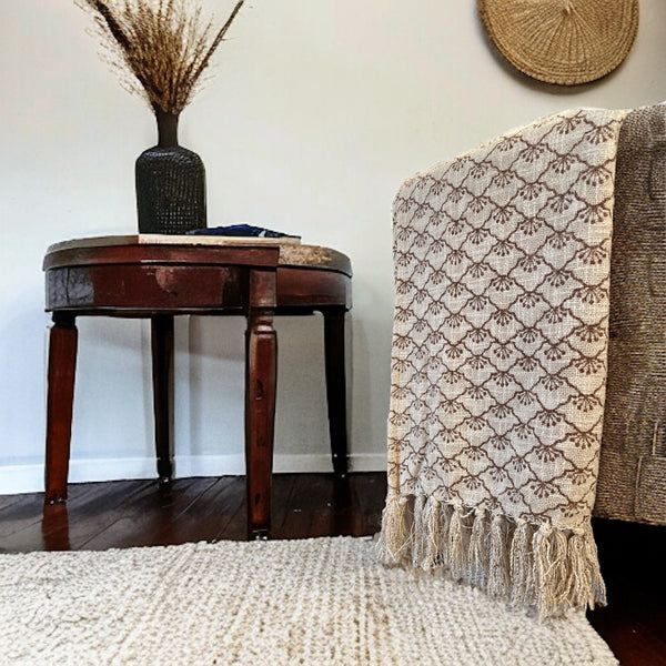 Persora Saku Pecan Patterned Throw