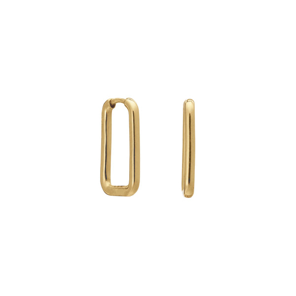 Rachel Jackson Oval Link Hoop Earrings - Gold