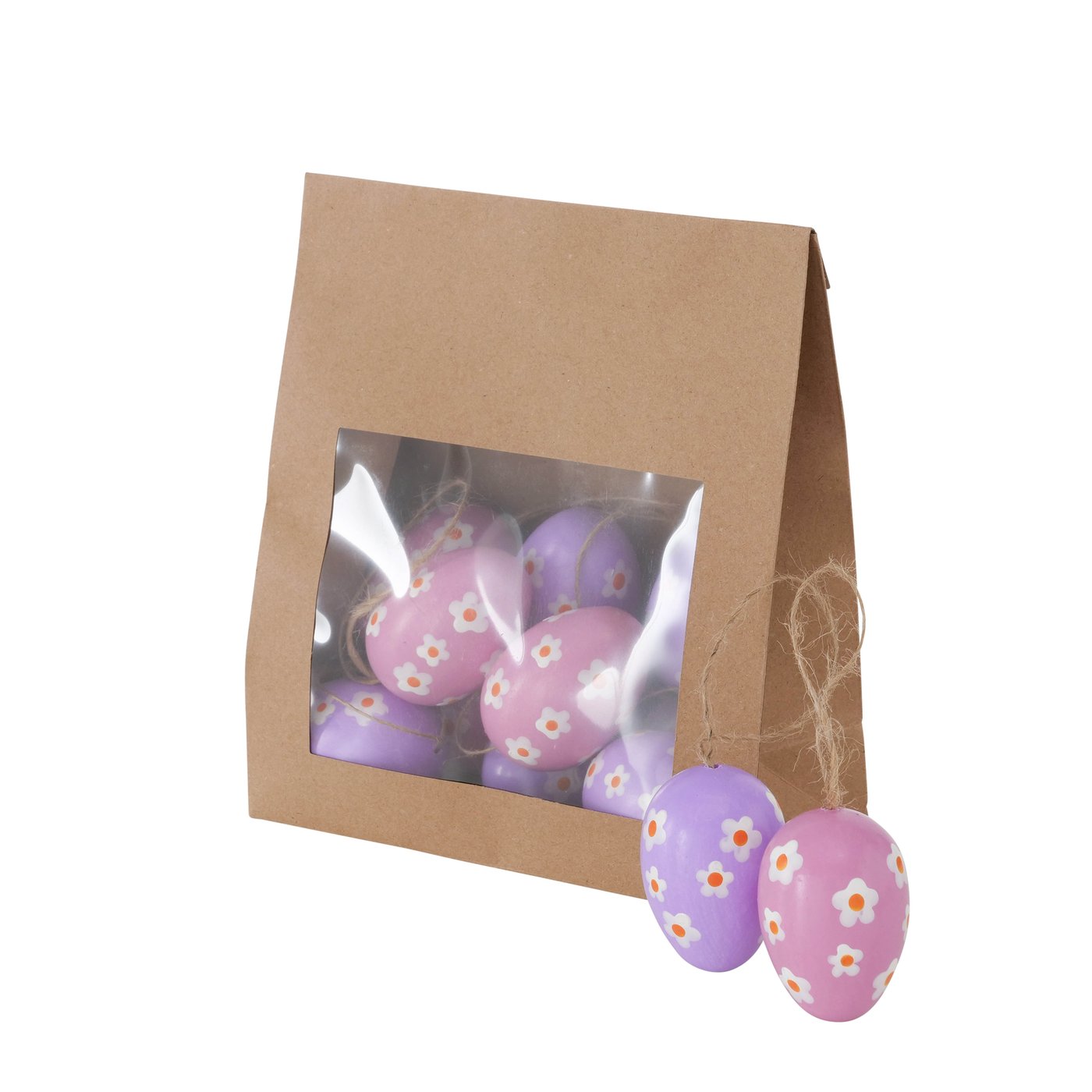 &Quirky Flower Hanging Egg Decorations: Pack of 12