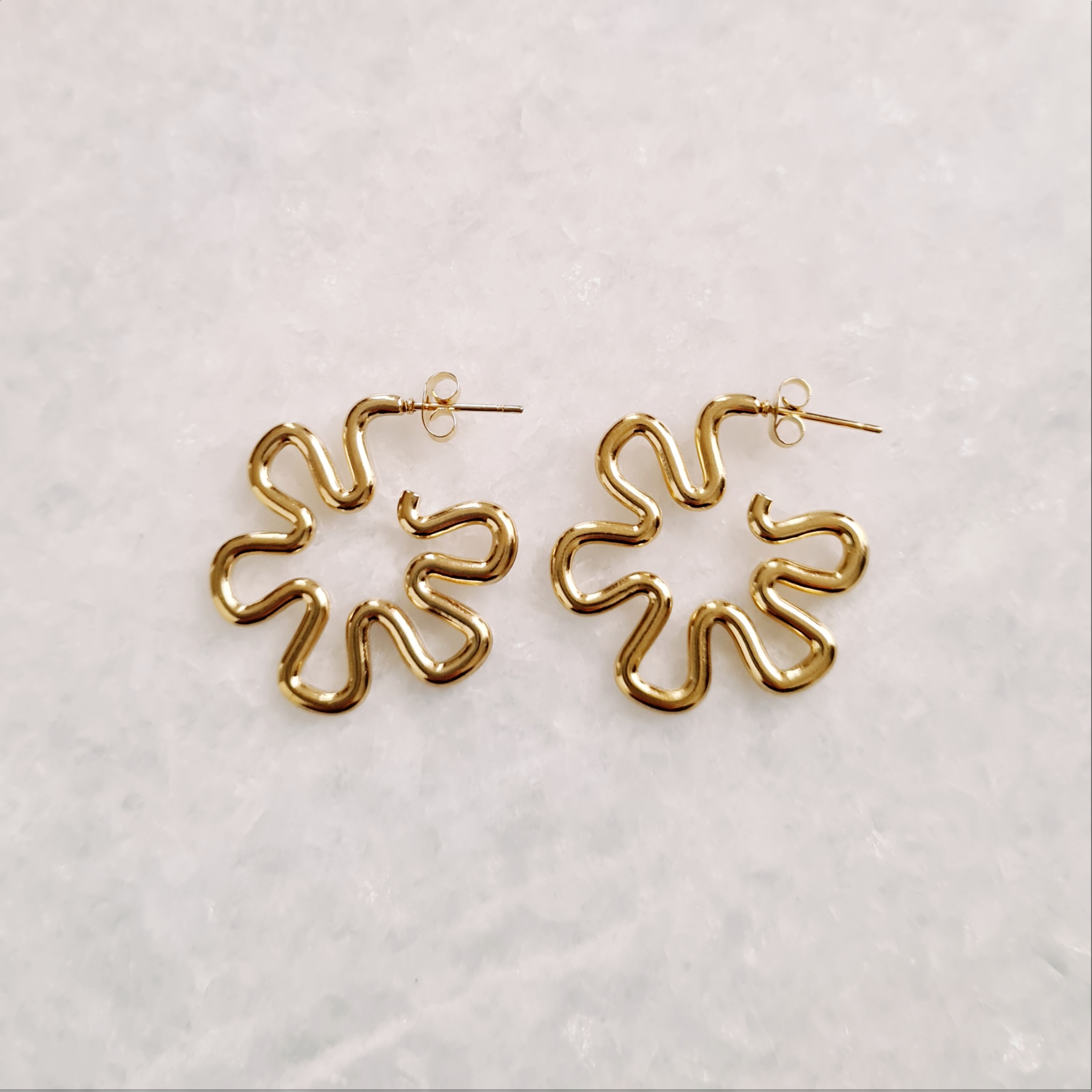 Golden Ivy Ruelle Stainless Steel Earrings Gold