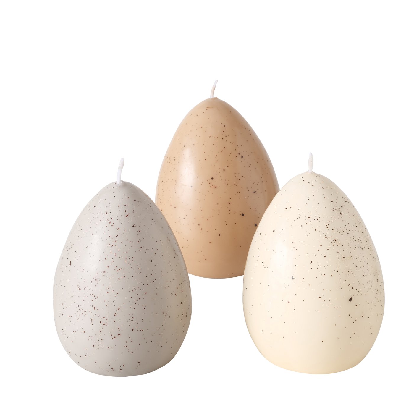 &Quirky Springtime Speckled Egg Candles : Brown, Grey or Cream White