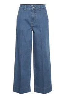 b.young Kato Komma Cropped Jeans In Light Blue Denim