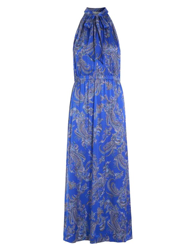 Dea Kudibal Natti Halterneck Silk Dress - Blue