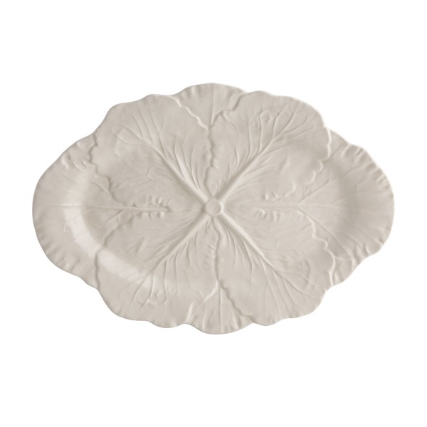 Bordallo Pinheiro Cabbage Platter / White
