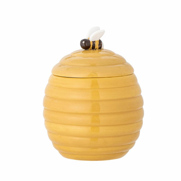 Bloomingville : Yellow Alfred Jar With Lid - Bee