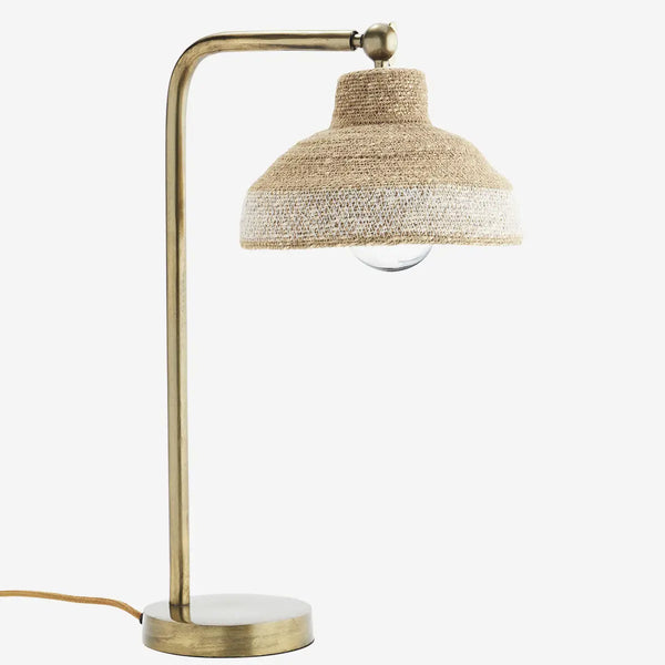 Madam Stoltz Table Lamp with Grass Shade